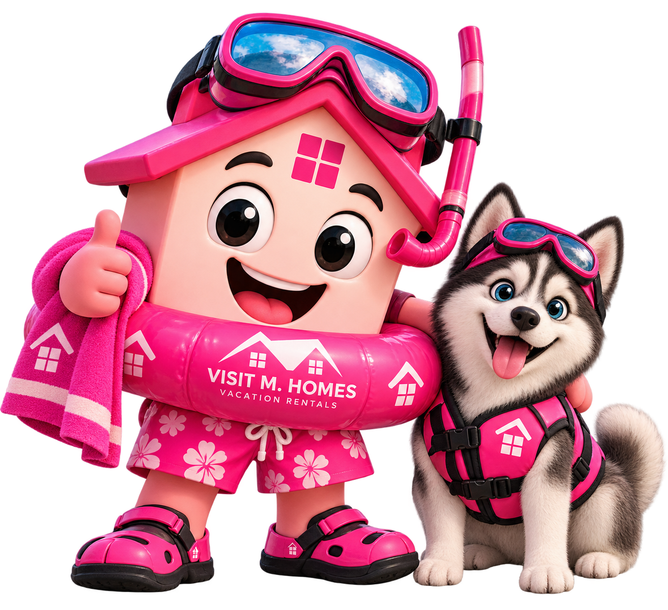 VIM y un husky preparados para visitar cenotes